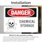 Signmission Chemical Storage Danger Sign, Vinyl Decal, 24in W x 18in L, 2PK OS-2PACK-DS-D-1824-L-2048 - alternate 2